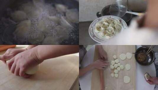 煮饺子-包饺子-中国传统美食高清在线视频素材下载