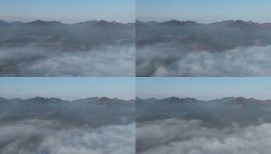 航拍千山云雾缭绕延时高清在线视频素材下载