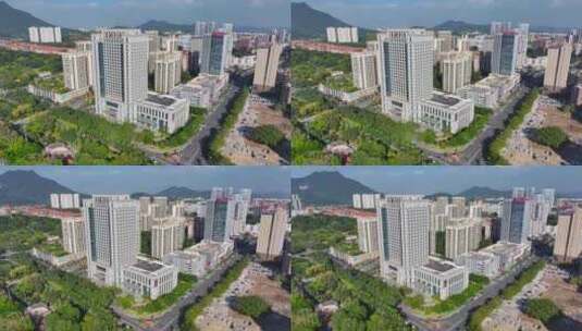 4K航拍东莞市长安智慧大厦高清在线视频素材下载