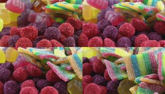五颜六色的糖果高清在线视频素材下载