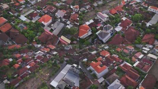 东南亚印度尼西亚巴厘岛乌布镇的航拍镜头高清在线视频素材下载