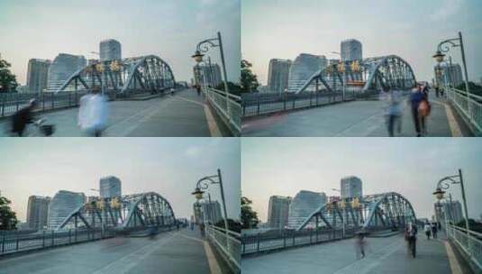 广州_海珠桥_道路桥梁_延时摄影高清在线视频素材下载