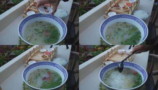 云南旅游美食小吃过桥米线高清在线视频素材下载
