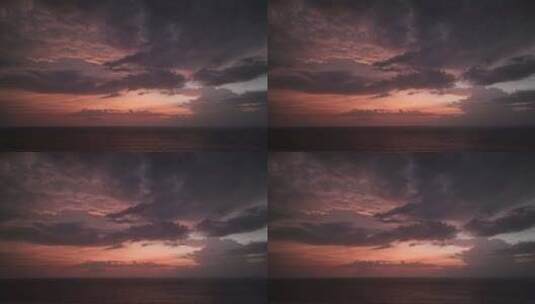 印度洋海岛日落晚霞天空自然风光高清在线视频素材下载