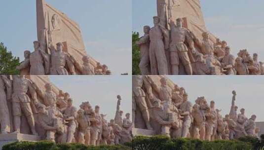人民英雄雕塑雕像高清在线视频素材下载
