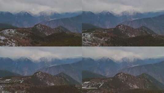 航拍高原高山雪山高清在线视频素材下载