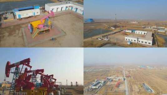 辽河油田冬季采油站高清在线视频素材下载
