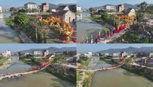 中国广东省梅州市丰顺县建桥镇高清在线视频素材下载