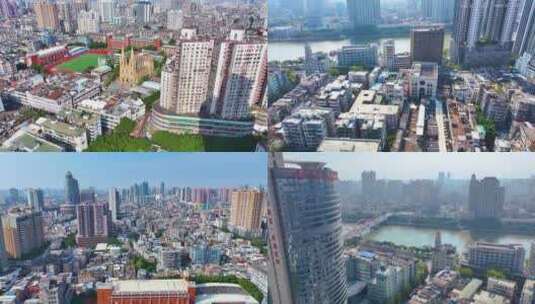 广州越秀区高楼大厦航拍广东珠江城市风景风高清在线视频素材下载