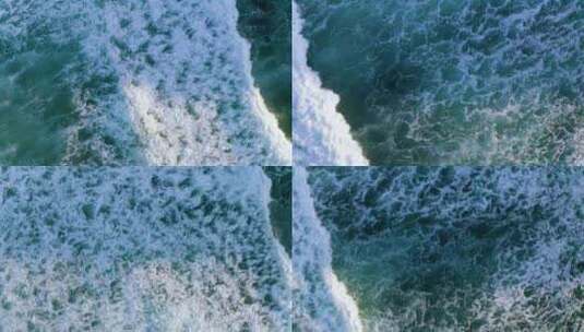 航拍大海海浪4k高清在线视频素材下载