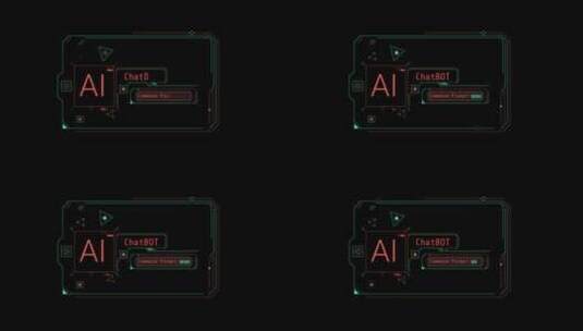 Alpha频道上AI和聊天机器人使用情况高清在线视频素材下载