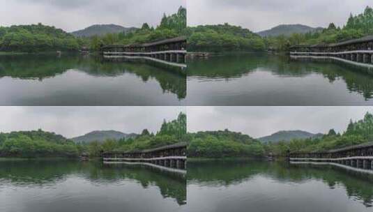 杭州西湖 浴鹄湾 春季景观 延时高清在线视频素材下载
