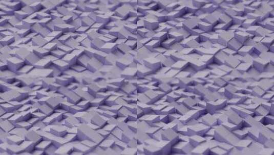 抽象动态立方体环状波移动结构紫色木制立方高清在线视频素材下载