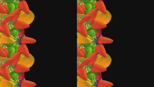 卡通蔬菜过渡高清在线视频素材下载