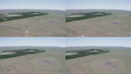内蒙古锡林格勒草原航拍高清在线视频素材下载