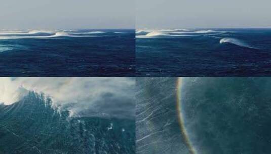 大海海浪巨浪翻滚高清在线视频素材下载