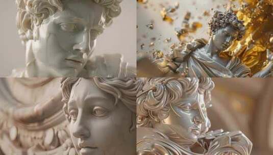 欧洲雕塑文艺复兴时代高清在线视频素材下载