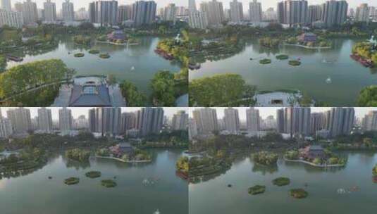 宣传片 兴庆宫公园 湖泊高清在线视频素材下载