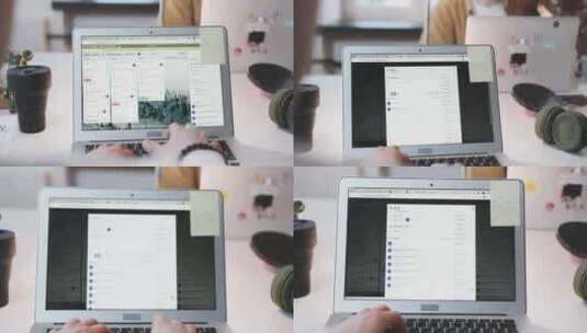 在笔记本电脑上打字高清在线视频素材下载
