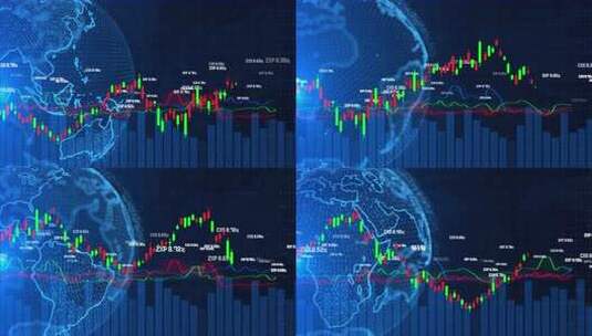 外汇交易投资者、金融分析师股市图表精美的高清在线视频素材下载