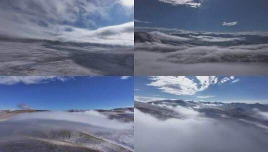 云雾 雪山 青海 青海风景 青海旅游高清在线视频素材下载