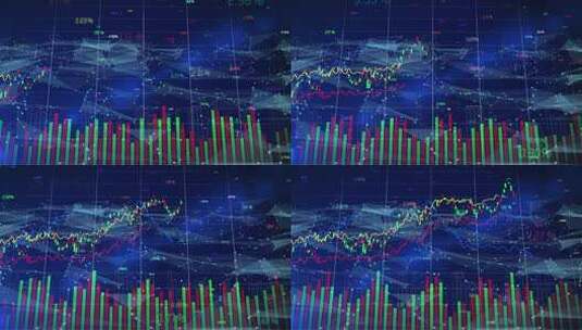 股市趋势和数据图表高清在线视频素材下载