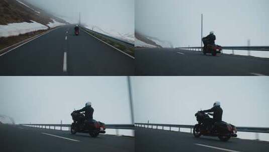 大排量摩托车山路巡航高清在线视频素材下载
