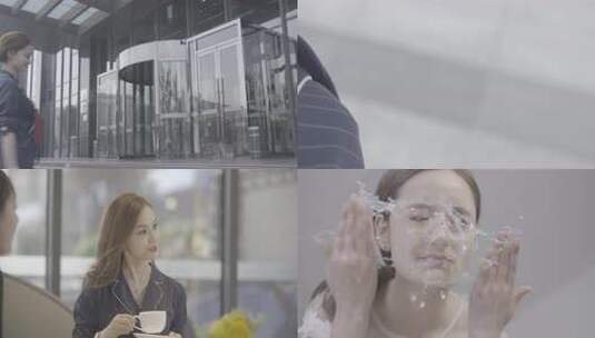 职场休闲时尚女性都市白领咖啡厅化妆品广告高清在线视频素材下载