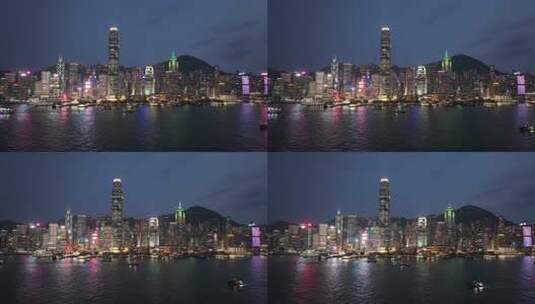 香港维多利亚港夜景高清在线视频素材下载