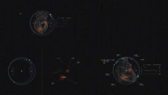 心脏生命体征的HUD全息说明高清AE视频素材下载