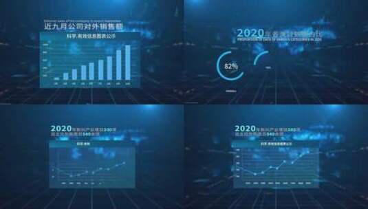  科技企业数据AE模板高清AE视频素材下载