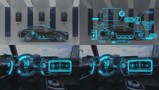 科技万物互联智能汽车后期包装ＡＥ模板高清AE视频素材下载