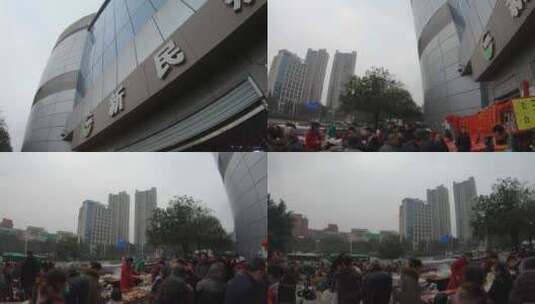 农历新年，重庆长生赶集市场迎来众多市民高清在线视频素材下载
