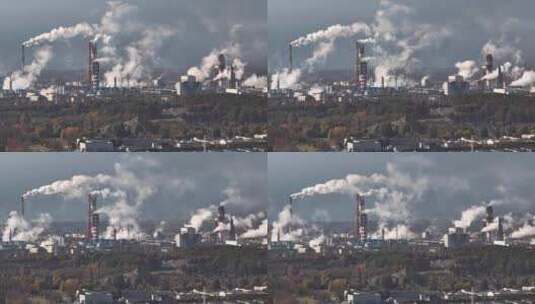工业园区碳排放大气污染高清在线视频素材下载