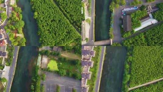 杭州余杭风光双溪漂流景区高清在线视频素材下载