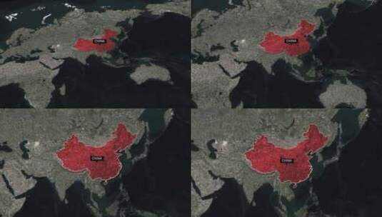 中国地图高清在线视频素材下载