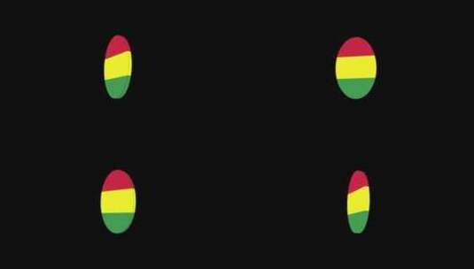 玻利维亚国旗3d图标高清在线视频素材下载