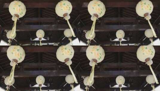 中国风灯笼装饰特写高清在线视频素材下载
