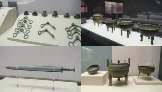 中国历史文化 枣庄文物 博物馆高清在线视频素材下载