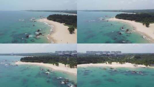 碧绿海水沙滩椰树高清在线视频素材下载