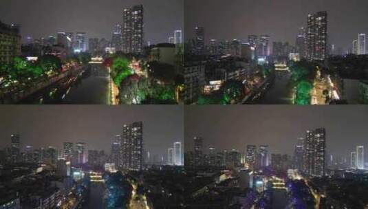 航拍成都大景成都夜景高清在线视频素材下载