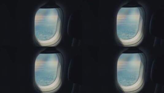 飞机舷窗高清在线视频素材下载