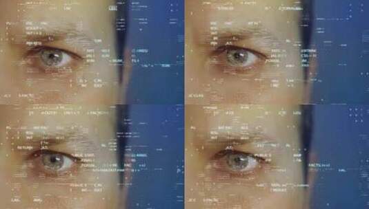 眼球科技、面部识别高清在线视频素材下载