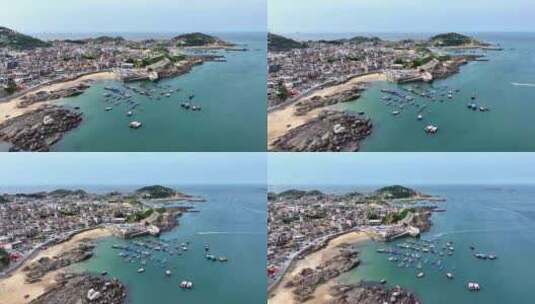 福州平潭渔村航拍2高清在线视频素材下载
