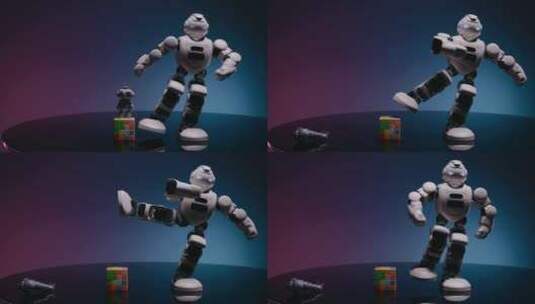 人工智能跳舞的机器人高清在线视频素材下载