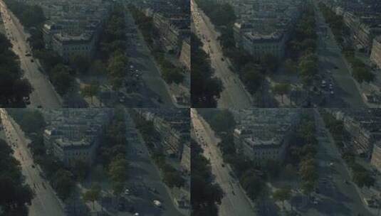 巴黎，城市建筑，道路，汽车高清在线视频素材下载
