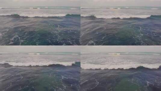 高清航拍海滩海浪高清在线视频素材下载