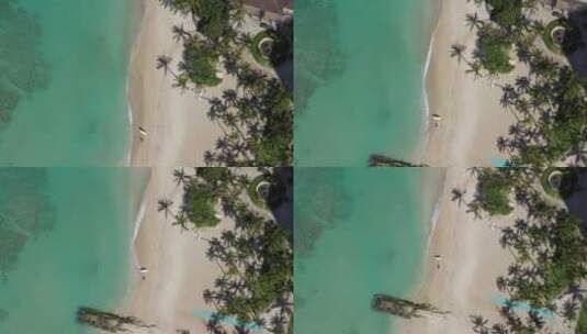 沙滩海景航拍景观高清在线视频素材下载