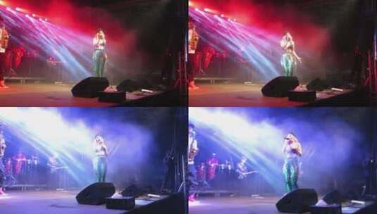 歌手在舞台表演高清在线视频素材下载