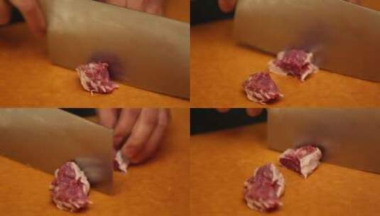 大厨切牛腩炖牛肉高清在线视频素材下载